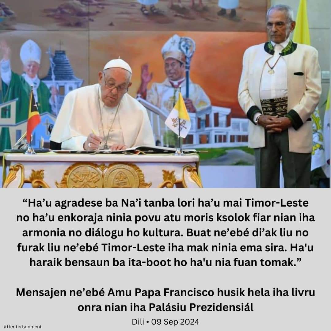 Pope Francis with Mr Ramos Horta