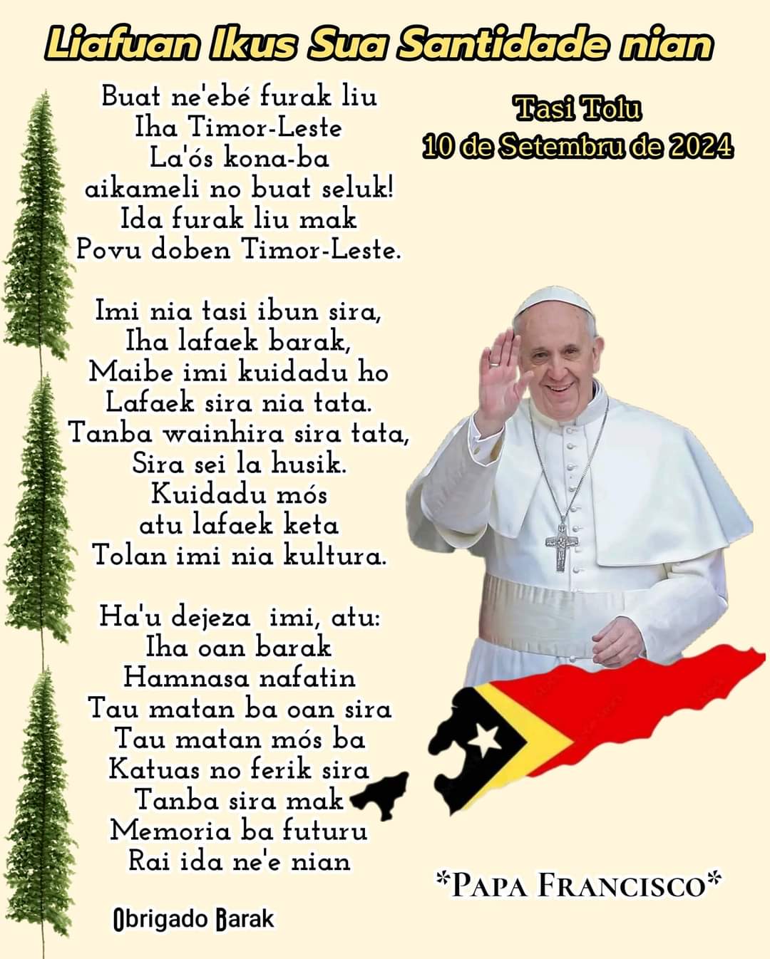 Pope Francis with Mr Ramos Horta