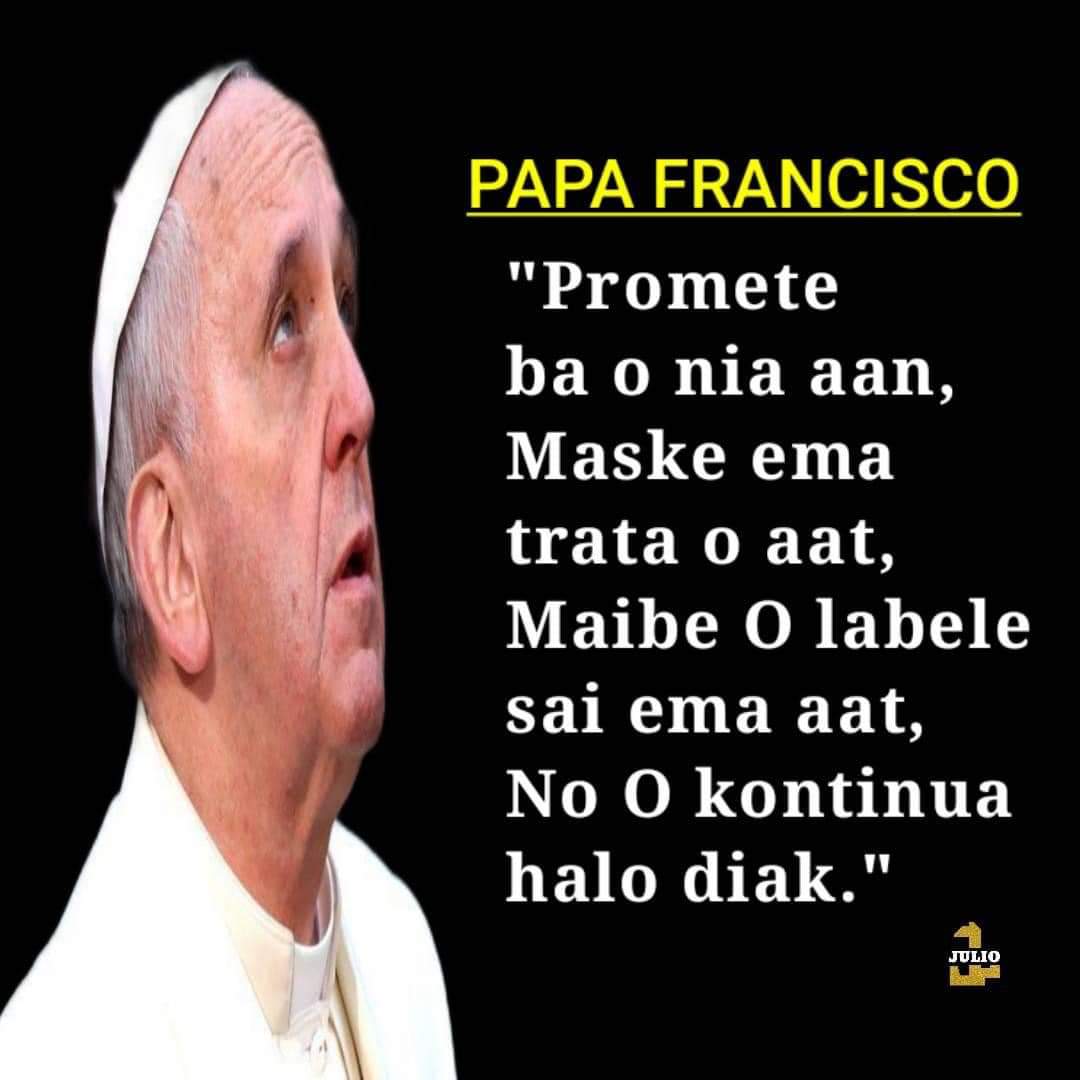 Pope Francis with Mr Ramos Horta