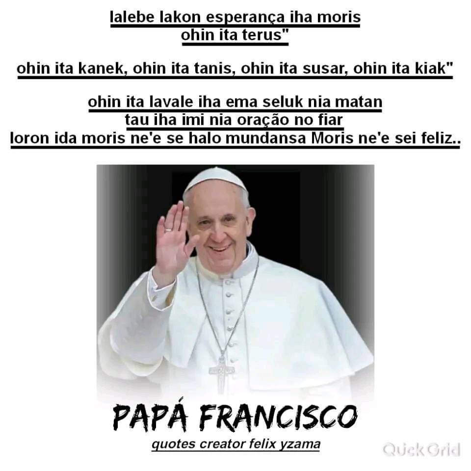 Pope Francis with Mr Ramos Horta